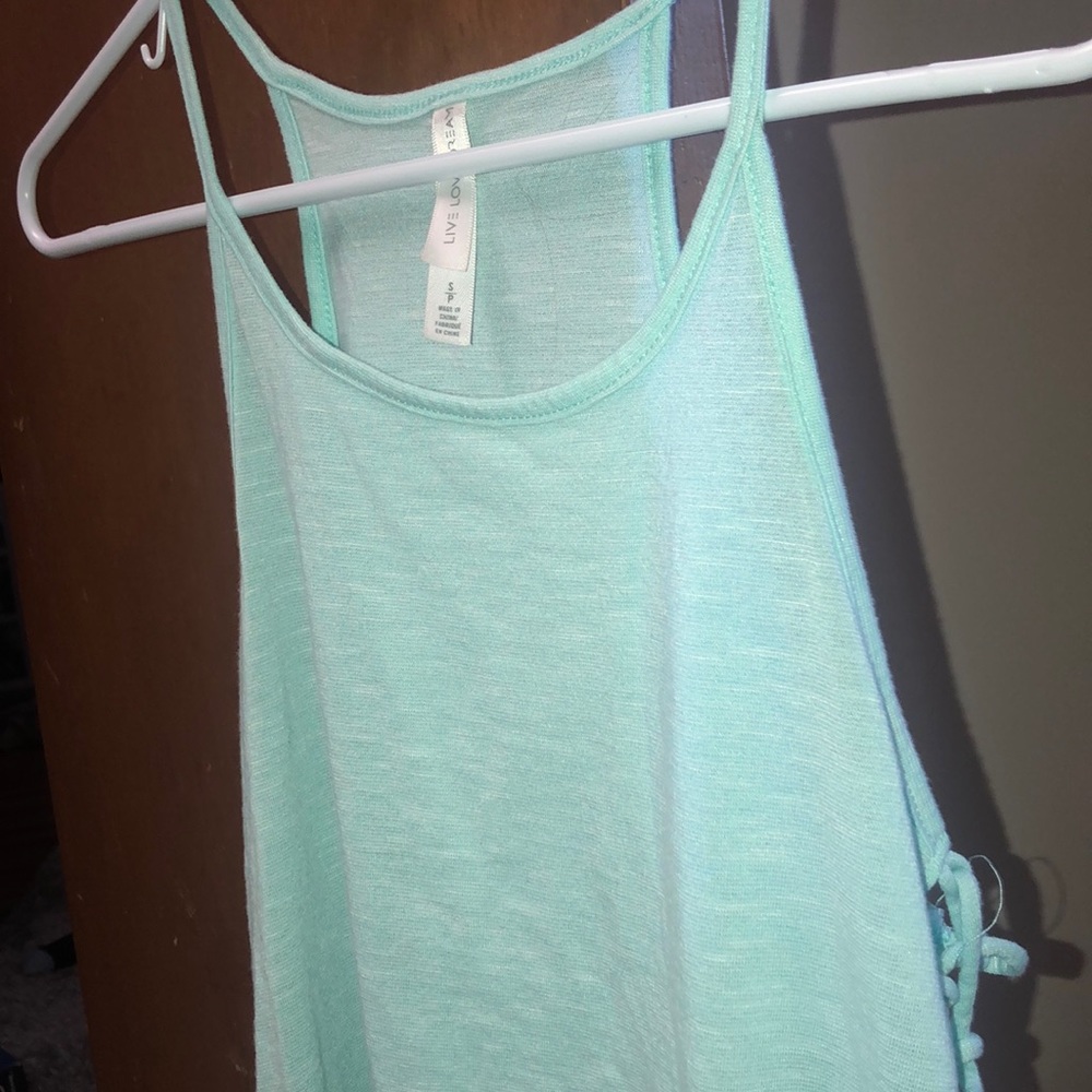 Light Turquoise Cropped Tank top